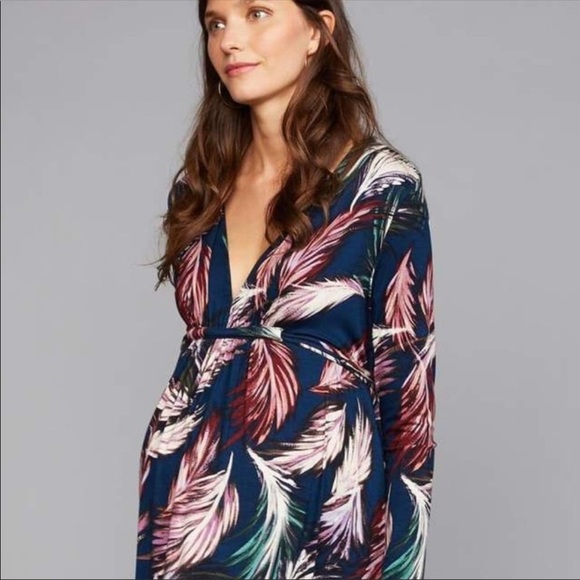 Rachel Pally Caftan Feather Print Dress - Picture 4 of 8